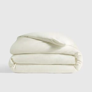 QUINCE Classic Organic Percale Duvet Cover King/Cal King Ivory 4917